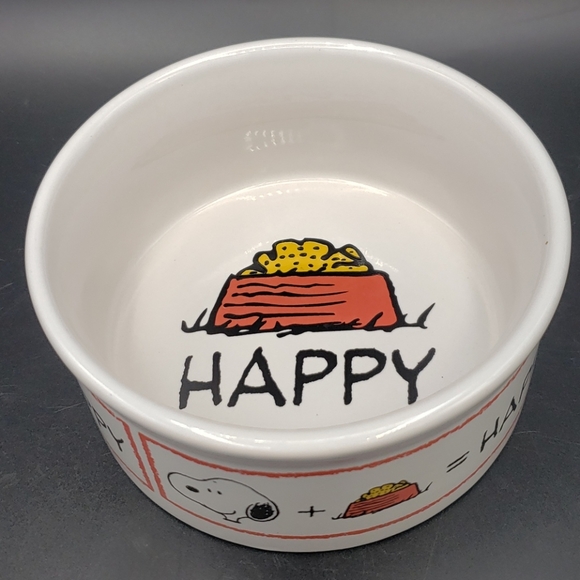 Peanuts Dog Snoopy Bowl Dog Food Happy Peanuts Trinket Dish Poshmark